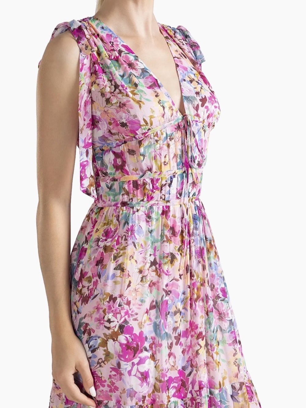 Shoshanna Zahra Neon Floral Gown - Picture 3 of 14